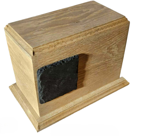 Engraved Oak with Stone Urn
